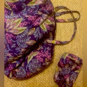 Vera Bradley duffel and makeup bag